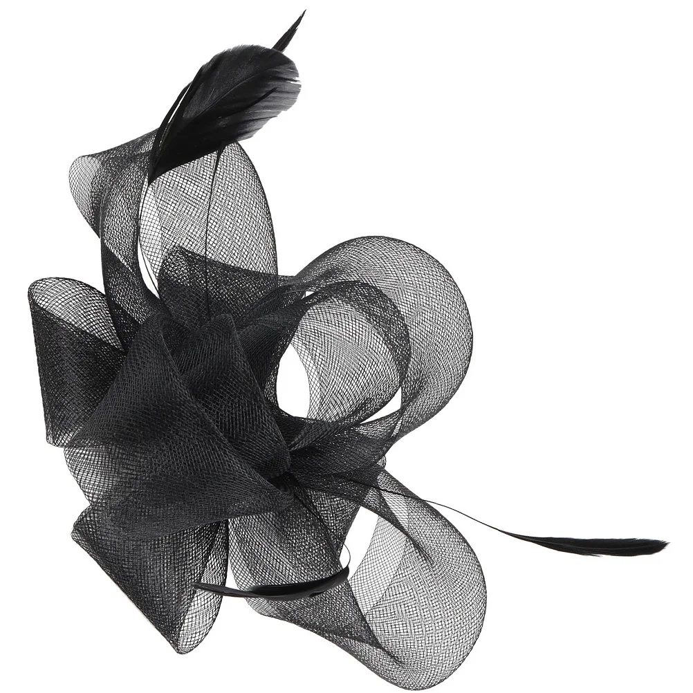

Headband Net Fascinator Hat Clip for Women Tea Party Vintage Elegant Glamorous Photography Prop Special Occasions