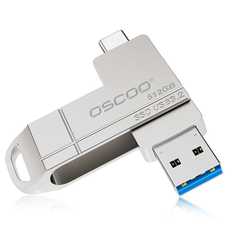 Super Speed USB3.2 Flash Drive 256GB USB Type-C External SSD 350MB/s-450MB/s Flash Drive USB Flash Type C Pendrive Type C