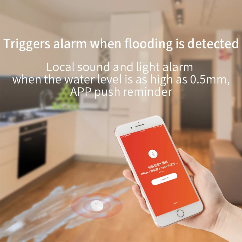 Sensore di immersione in acqua originale Aqara IP67 ZigBee rilevatore di perdite d'acqua di inondazione allarme sensore di ammollo di sicurezza per l'APP MiHome Homekit