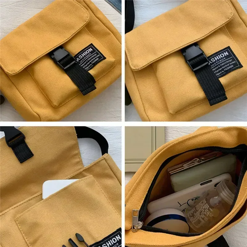 LCW1 borsa da uomo in tela stile giapponese ragazza piccola spalla s tracolla Messenger femminile