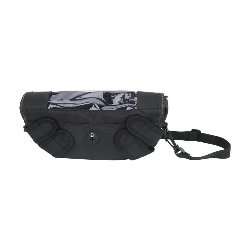 37JE Clear Display Window Handlebar Bag for Motorcyclists, Soft Fabric Storage for Small Items, Route Checks, and Casual