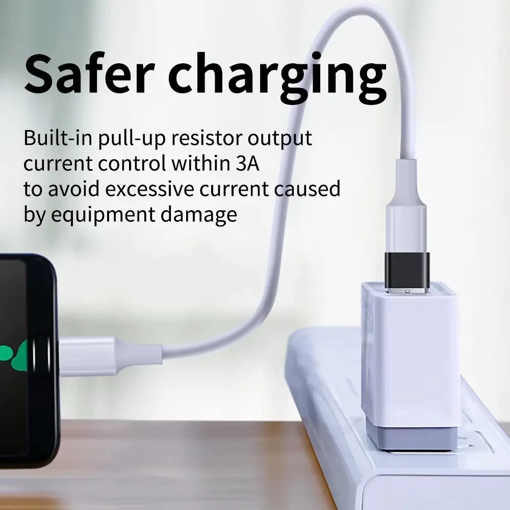 1pcs/2pcs USB C Female To USB A Male Adapter, Type C To USB A Charger Cable Converter For IWatch 7 AirPods, MacBook, iPhone image 3