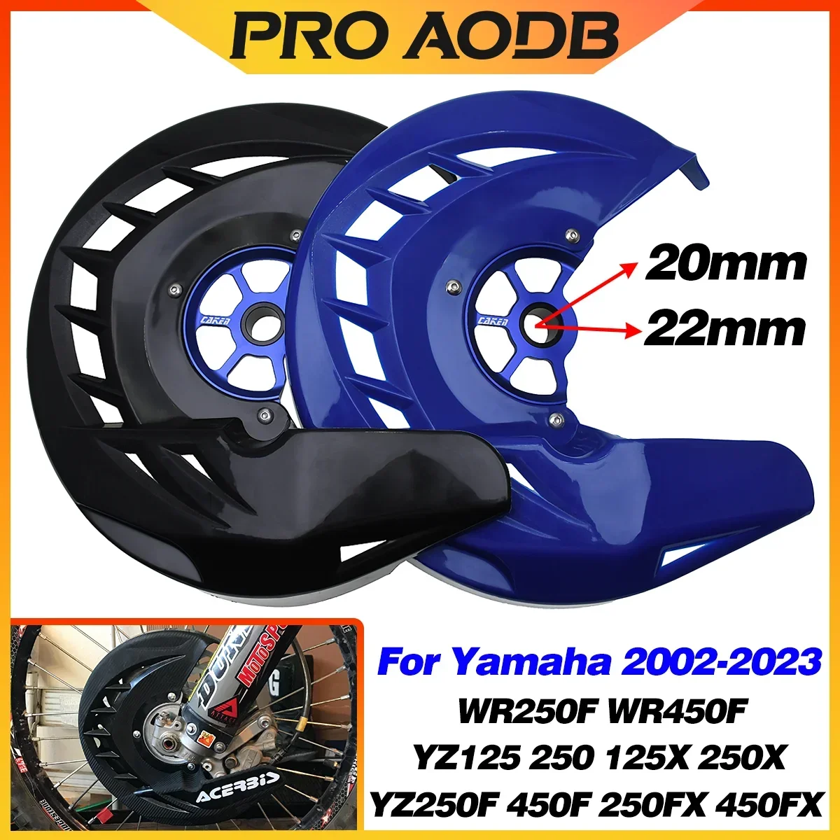 Motorcycle CNC Front Brake Disc Guard Cover For Yamaha WR250 450 YZ125 250 YZ125X YZ250X YZ250F YZ450F YZ250FX YZ450FX 2002-2023