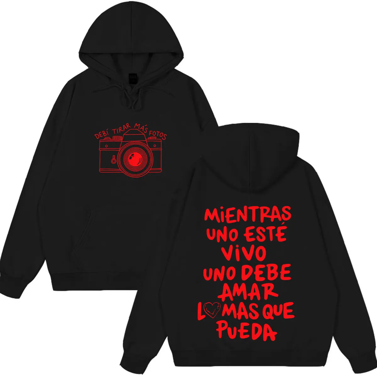 Rapper Bad Bunny Hoodie Debi Tirar Mas Fotos DTMF World Tour Sweatshirt Herren Damen Oversized Fashion Hip Hop Loose Pullover – Detail 7