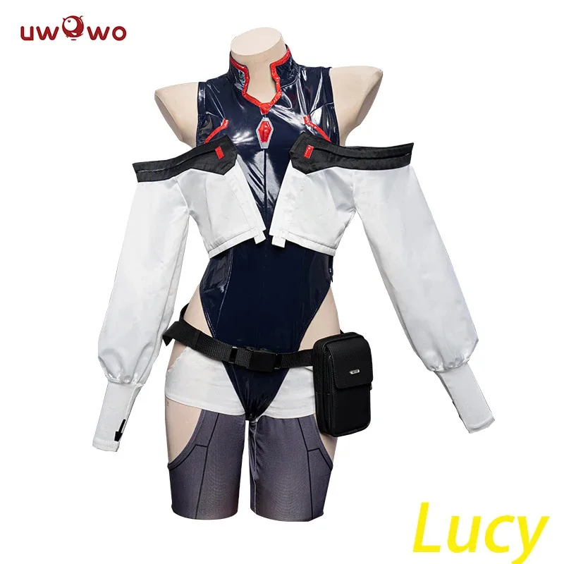 Lqin estoque uwowo lucy cosplay traje lucy outfit cosplay anime lucy bodysuit com casaco conjunto completo trajes de halloween conjunto completo