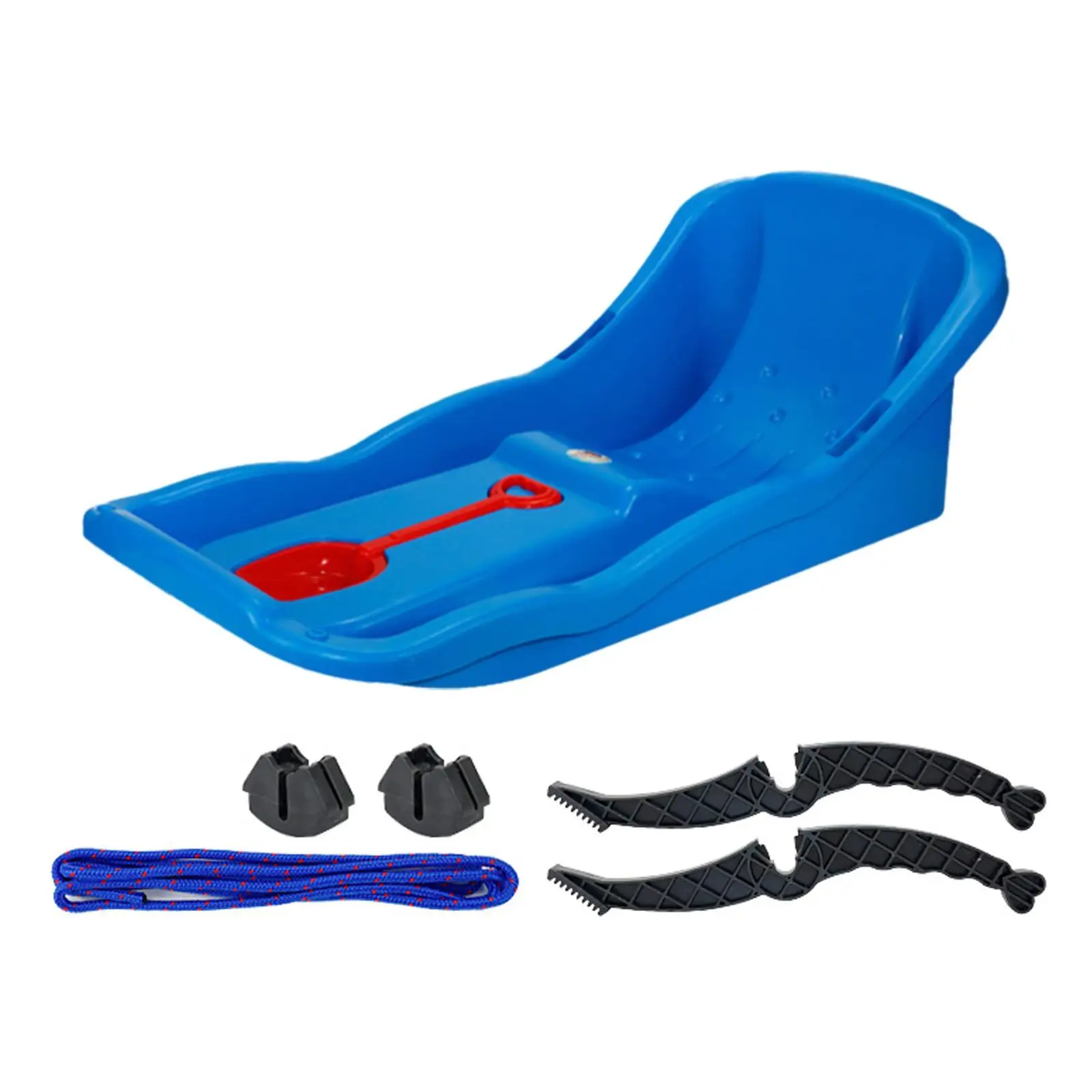 35 inch Snow Sled Sand Sliding Sled Large Snow Luge Multifunctional Downhill Sled Sledge for Lawn Outdoor Activities Yard