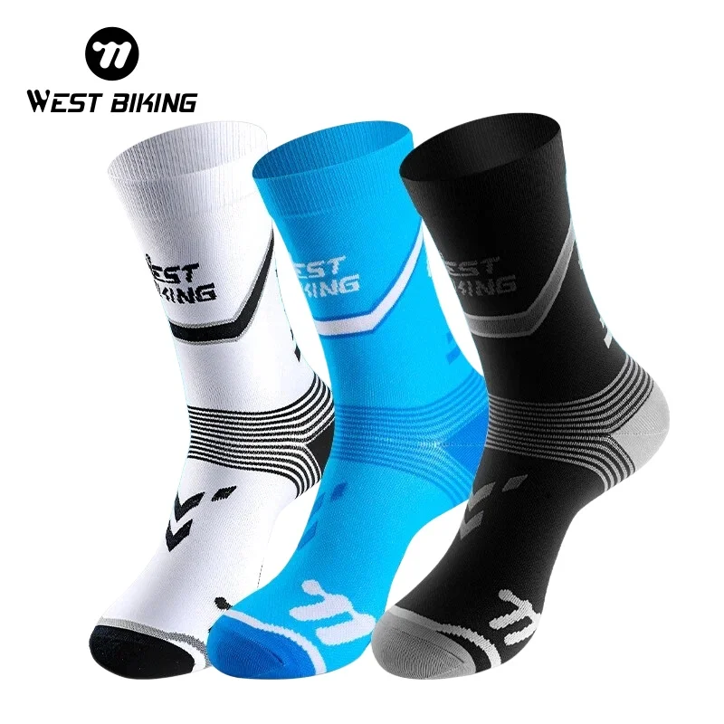 

Профессиональные велосипедные носки WEST BIKING с утолщенными вставками для передней части стопы и пятки, дышащие, быстросохнущие, эргономичные, для MTB и шоссейных велосипедов