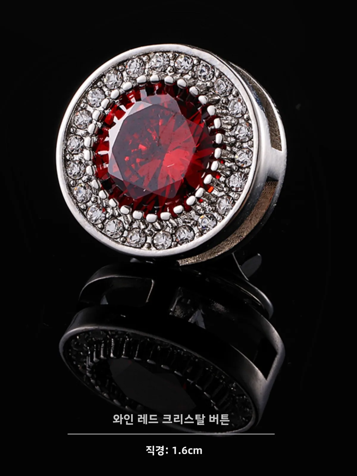 Busin Sle Wine Red Crystal Lapel Pin for Men And Women Suit Coat Chest Flower Men's Tie Clip Women's Accory