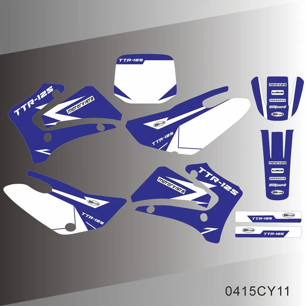 For YAMAHA TTR 125 TTR125 2000 2001 2002 2003 2004 2005 2006 2007 Graphics Decals Stickers Motorcycle Background Custom