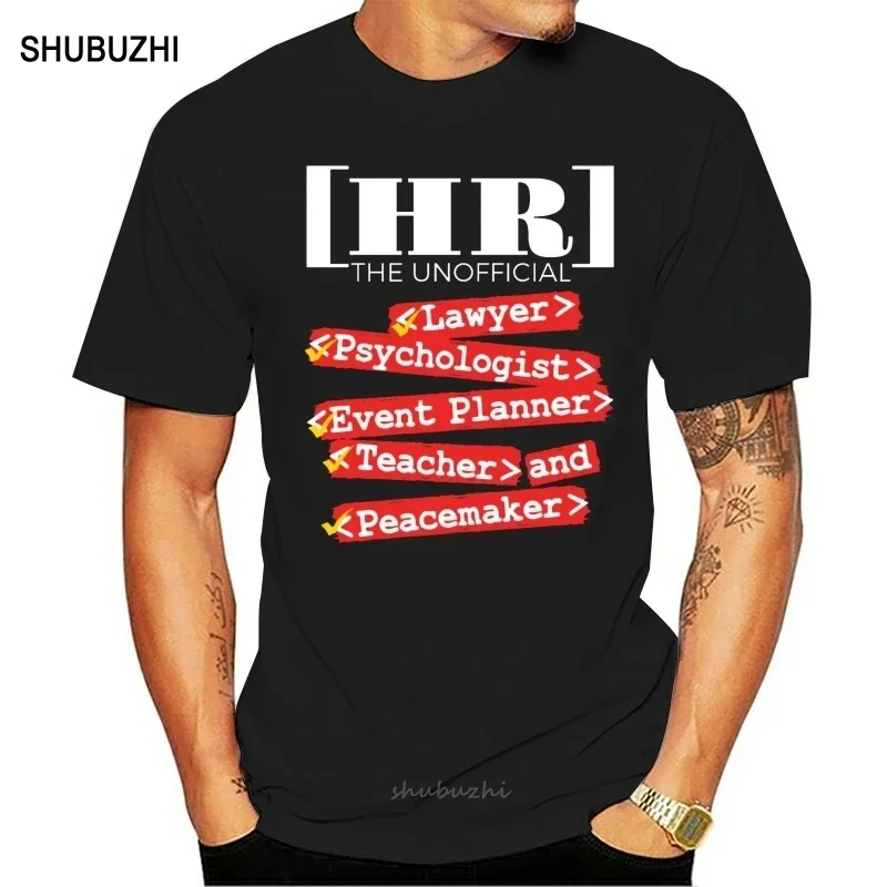 Human Resources Unofficial Roles T Shirt Spring Gents Personalized Over Size 5xl Funny Casual Interesting Formal Tee Shirt Shirt