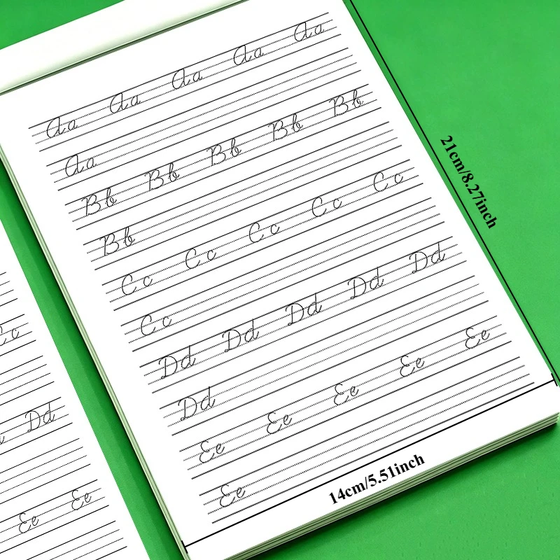 Cursive Handwriting Workbook 32 Pages, Beginner Cursive Alphabet Word Sentence Tracing Practice Calligraphy Book
