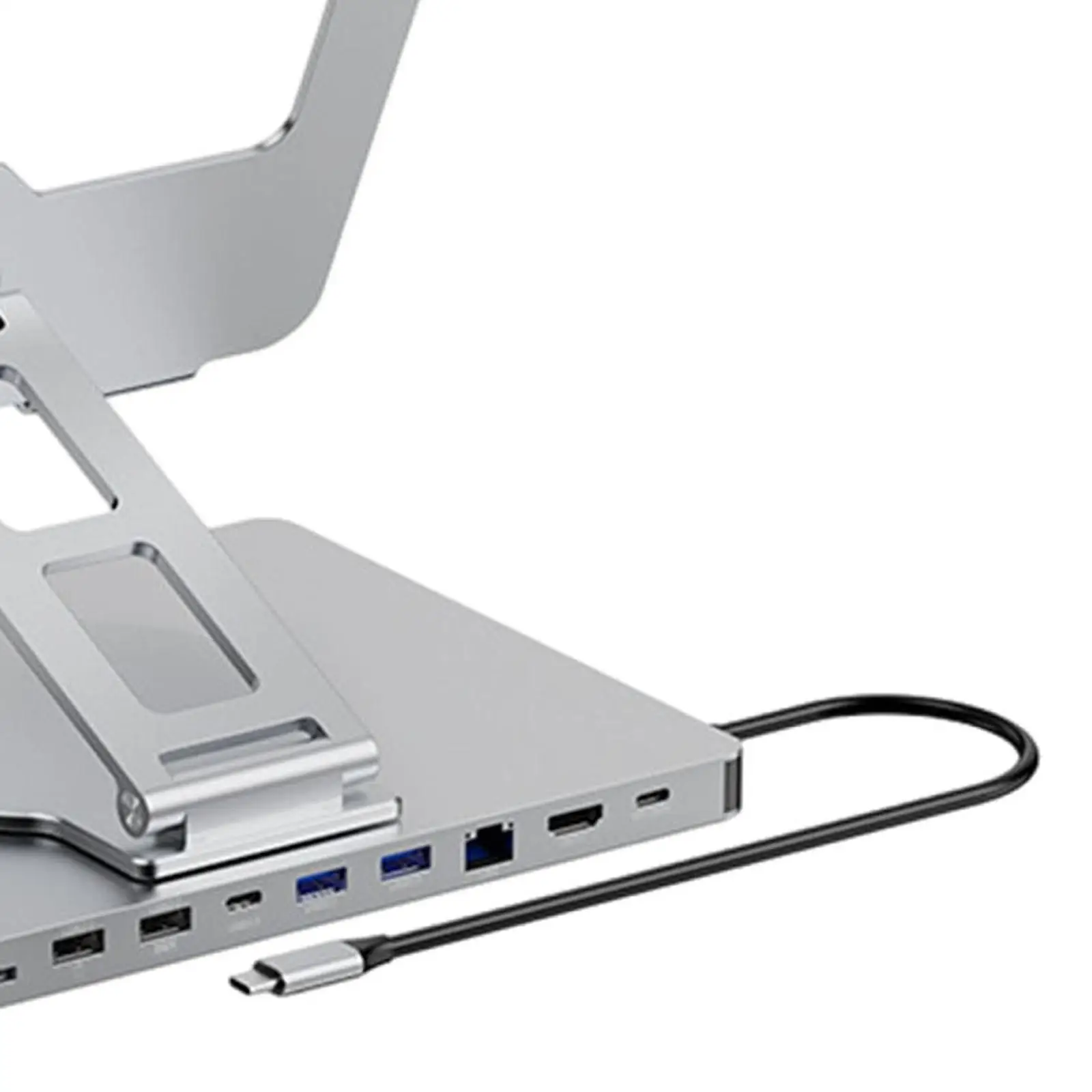 Docking Station,10 Ports Non Slip Silicon Aluminium Alloy,Sturdy,Mount 4K60Hz Expansion Dock for Phone Home Laptops Office