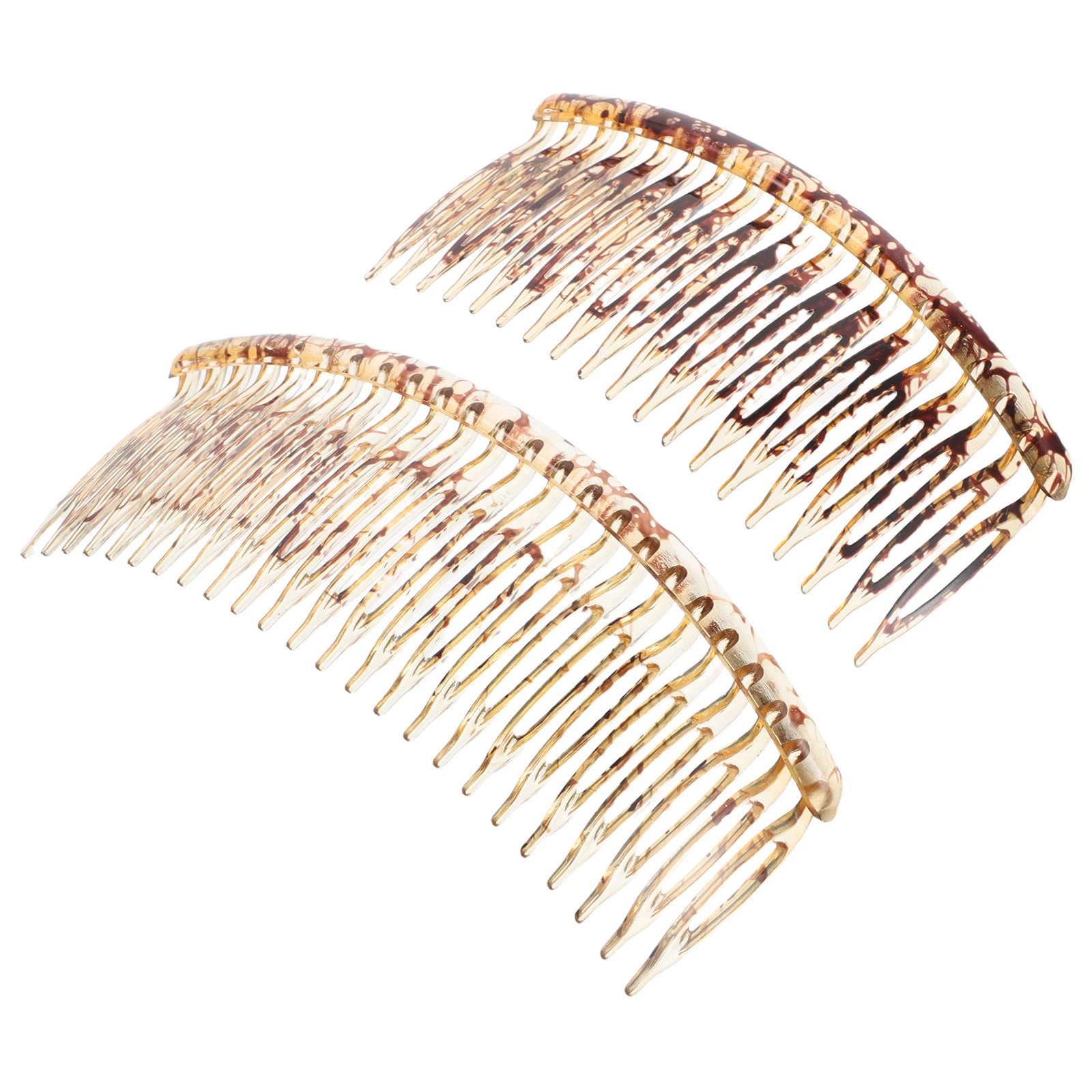 

2 Pcs Hair Accessories Durable Nonslip Combs for Women French Stylist Parting Clips Decorative Simple Comb
