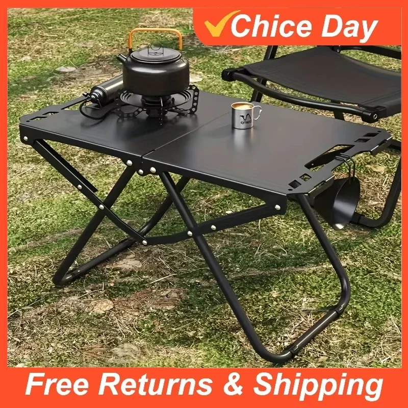 Lightweight Folding Picnic Table, Camping Folding Table for Practical Use Outdoors, Space-Saving Design High Load Capacity Amagi