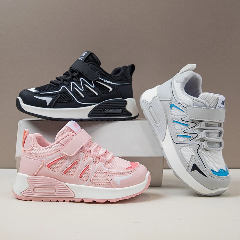 Baby Spring/autumn Breathable Thick Sole Soft/Simple Students Running Shoes KIds Fashionable One-length Light Sports Sneakers