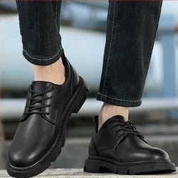 Business Black Social Shoe for Men Round Toe Official High Quality Fashion 39 Cheap Liquidation Footwear Office Dress Shoes Man