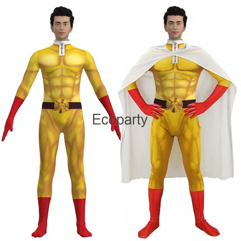 Combinaisons de héros Anime One Punch-Man Kyoto Cosplay pour hommes et enfants, ensemble de cape, tenue de fête de carnaval d'Halloween, GelSonic Zentai