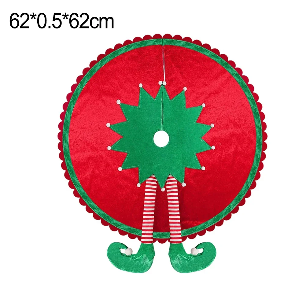 

Рождественская вечеринка, 92 см, полосатый орнамент на ножках, мягкая бархатная юбка в виде елки, рождественское украшение, доступны различные размеры