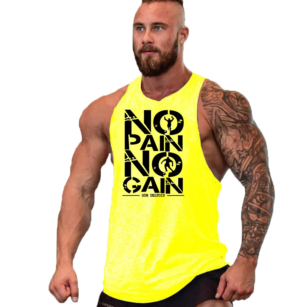 New fashion pure cotton sleeveless shirt vest men\'s fitness shirt men\'s undershirt bodybuilding exercise fitness vest fitness me