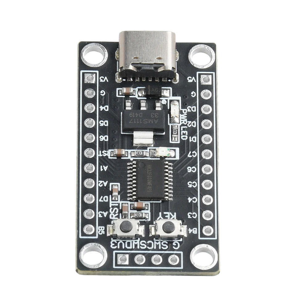 TYPE-C HK32F030MF4P6 Минимальная системная основная плата, макетная плата 1,8 В ~ 3,6 В, 32 МГц, 16 КБ флэш-памяти, 2 КБ Оценочная плата обучения