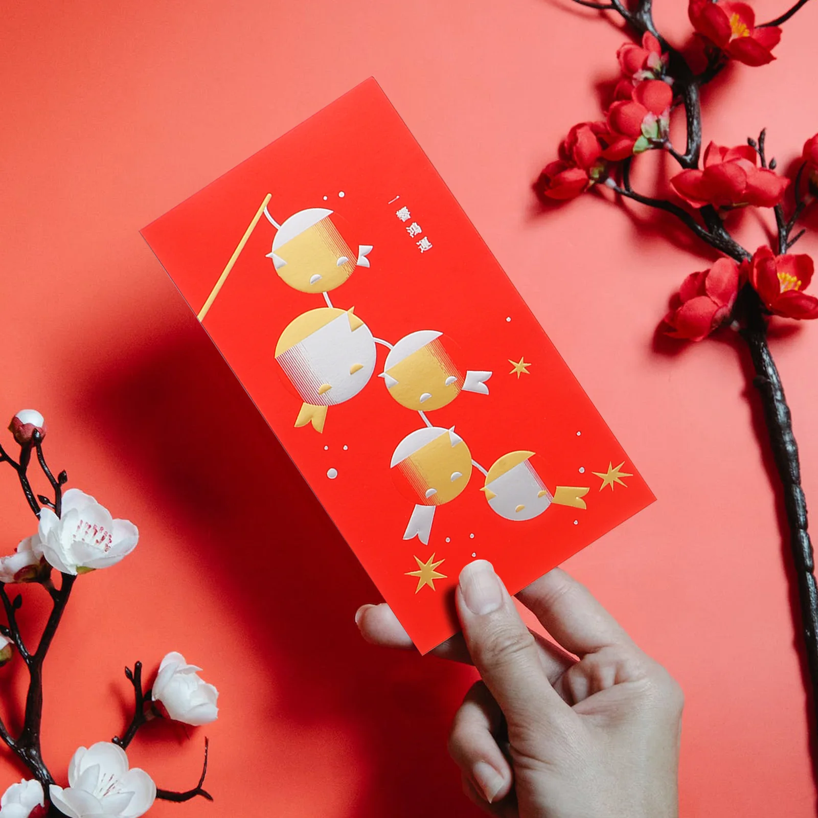 

6pcs Red Envelopes 2024 New Year Money Bags Chinese Style Paper Red Packets Festive Gift Spring Festival Supplies Dragon Pattern