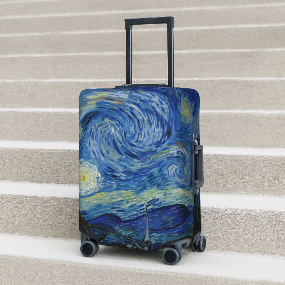 Star Van Gogh Suitcase Cover Flight The Starry Night Impressionism Useful Luggage Case Cruise Trip Protector