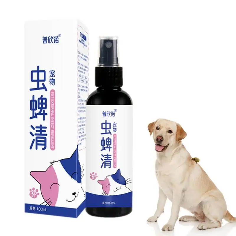 Pet Dog Cat Anti Flea Drops 100ml Insectcide Flea Lice Insect Remover Spray Flea And Tick Concentrate Formula Pet Flea Remover