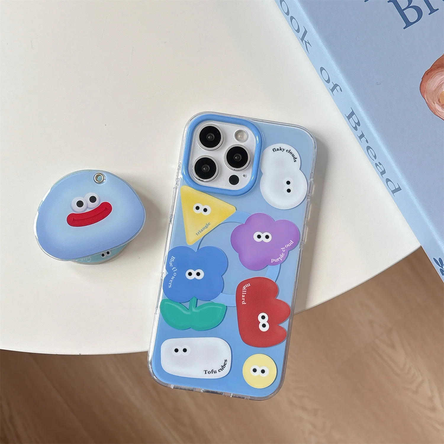 

Oops! Cute Monster Magnetic Attraction High Definition Mirror Bracket Phone Case For iPhone 14 15 16 Pro Max Anti Drop Case