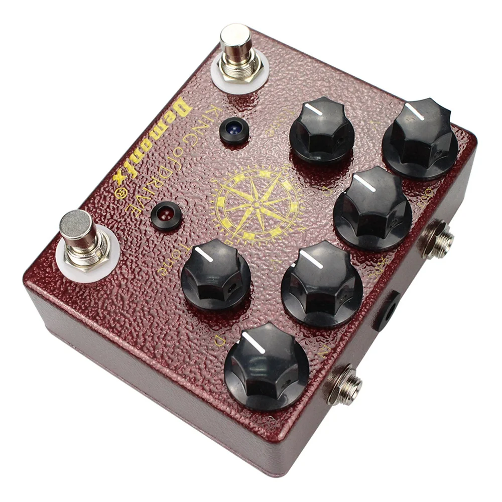 Practical Demonfx King of Tone Overdrive Stomp Analog Based on Analog Man Effect King of Drive Guitar Effect Pedal Accessories