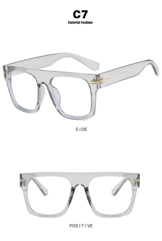 Luxuriöse Marken-Design-Lesebrille mit großem Rahmen und quadratischer Form für Männer und Frauen, klassische Business-Lesebrille mit Blaulichtfilter HS – Detail 14