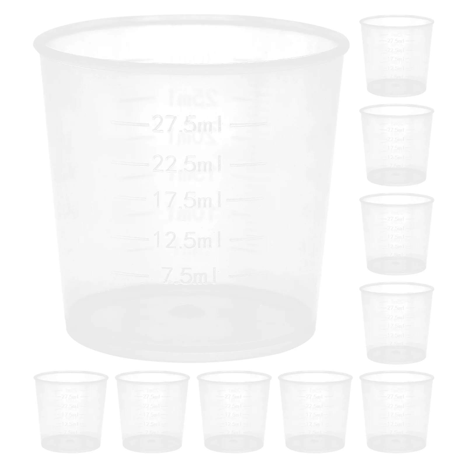 

100 Pcs Flour Measuring Cups Scale Powder Dosage Beaker Liquid Container with Graduations