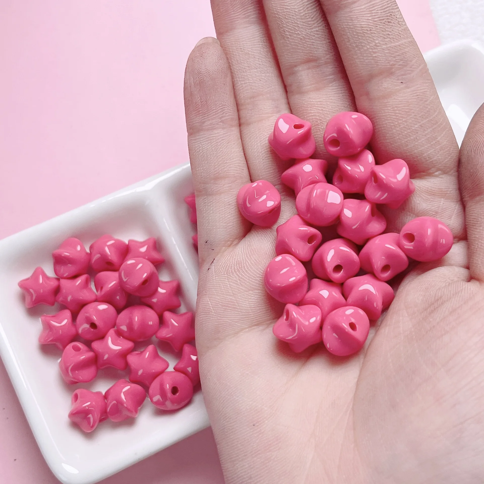 30 قطعة/الوحدة لون الحلوى ستار ثقب مستقيم الاكريليك الخرز خزر عازل لصنع المجوهرات سوار ذاتي الصنع قلادة قلادة أقراط #4