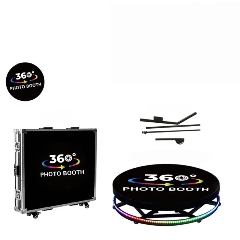 360 Degree Photo Kiosk Compatible with Camera Printer Smartphone iPad SLR Wedding & Event 100cm-