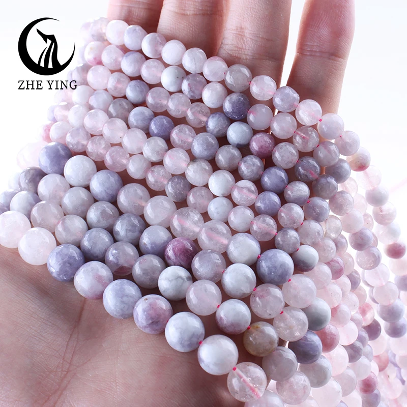 

Zhe Ying Genuine Natural Pink Tourmaline Beads Round 6mm 8mm 10mm Energy Gemstone Beads for Bracelet Making