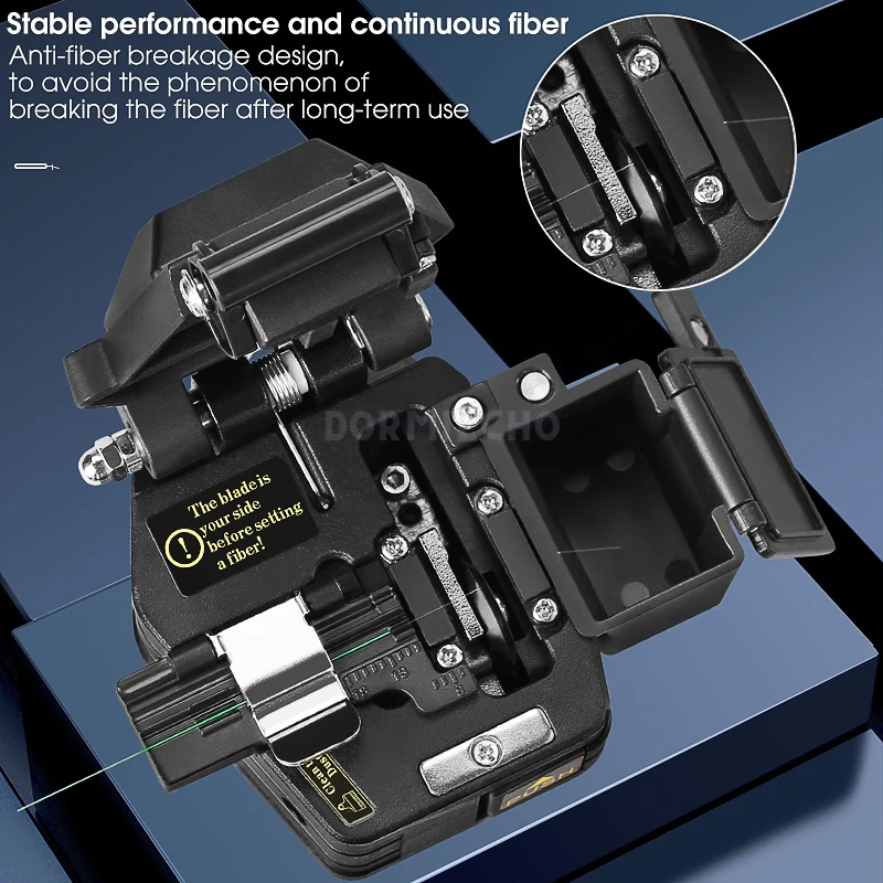 Fiber Cleavers 16 Surface Blade Fiber Cleaver AUA-60C Cable Cutting Knife FTTH Fiber Optic Knife Tools Cutter High Precision