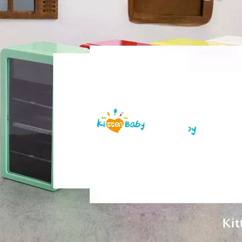 1 Stuks 1:12 Poppenhuis Mini Simulatie Lichtgevende Koelkast Vriezer Speelhuisje Speelgoed Miniatuur Voedsel Spelen Keuken Scène Decor