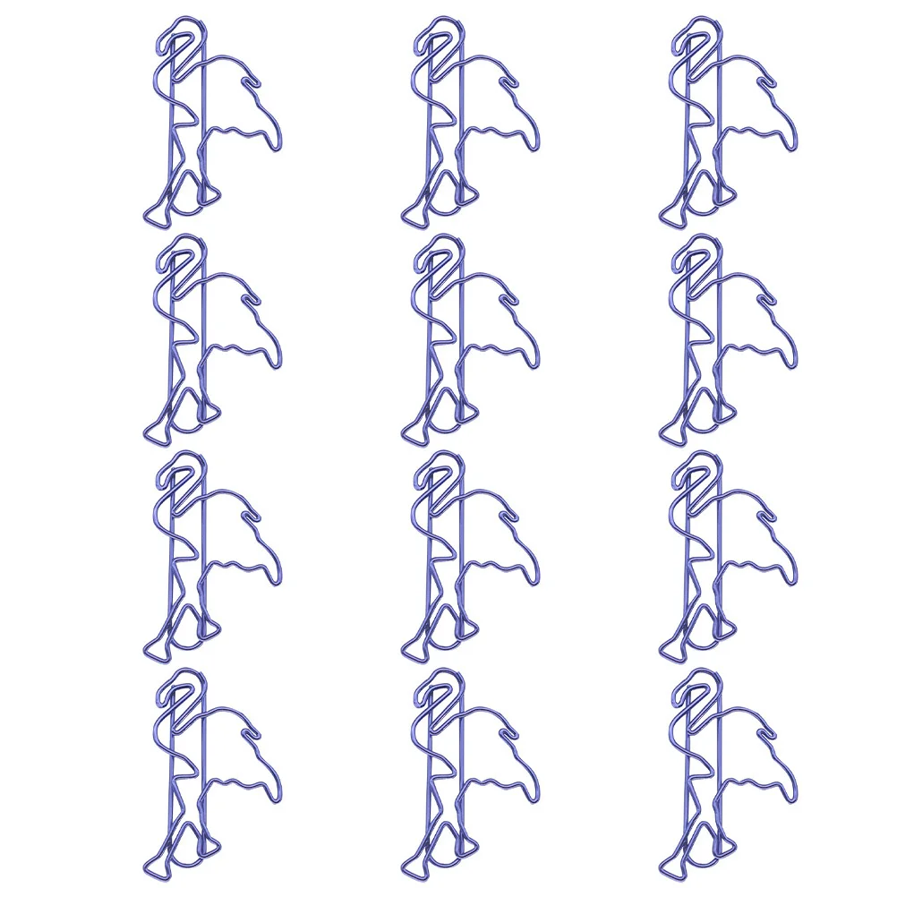 

12 Pcs Office Clips Binder Lovely Alloy Paper for Blue School Supplies Creative