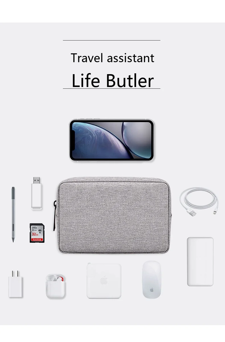 Digitale Gadget-Aufbewahrungstasche Kabel-Organizer für Powerbank, USB-Ladegerät, Kopfhörer – Detail 6