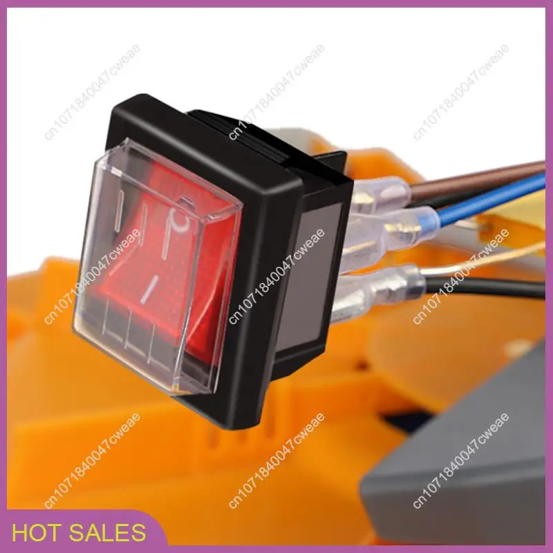 

5PC 36X29mm SPST 4 Pin Waterproof Boat Rocker Switch For Industrial Vacuum Cleaners With Waterproof Cover-A98U
