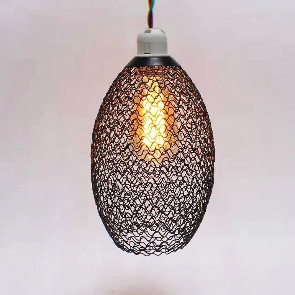 

Iron Pendant Lamp Shade Exquisite Classic Chandelier Lampshade Creative Black Geometric Shade Light Cover Restaurant