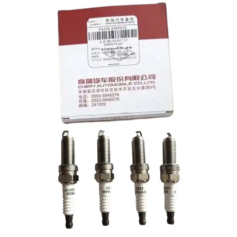 

4pcs/set F4J16-3707010 Car Spark Plug F4J16 For Chery Tiggo 2 4 5 7 8 5x Arrizo 5 7 6 JETOUR X70 E4T15/E4T16 Engine 1.5T/1.6T