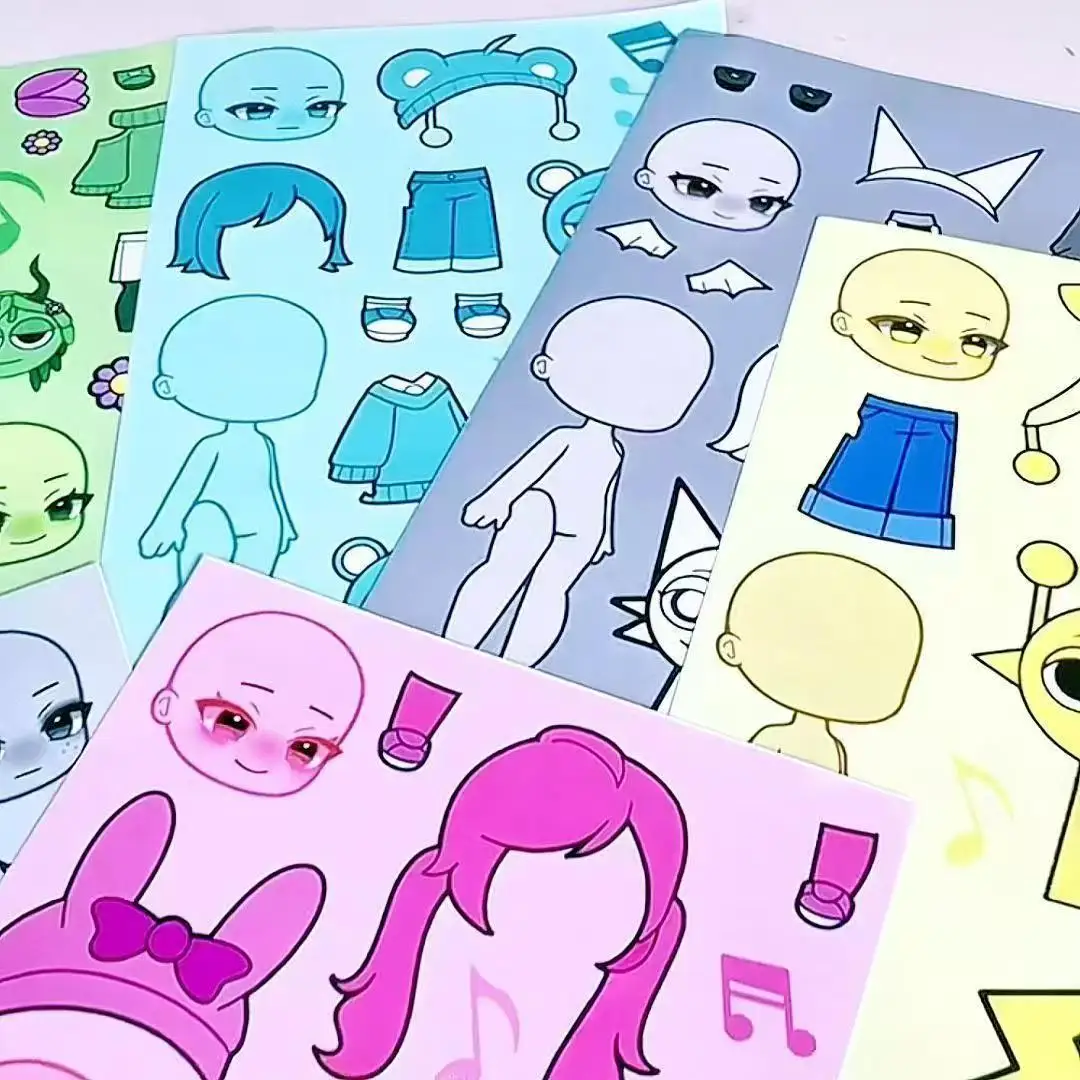 Cartoon Incredibox Sprunki changing Sticker Creative Funny Graffiti DIY Scrapbook Laptop Skateboard Decal Student Stickers