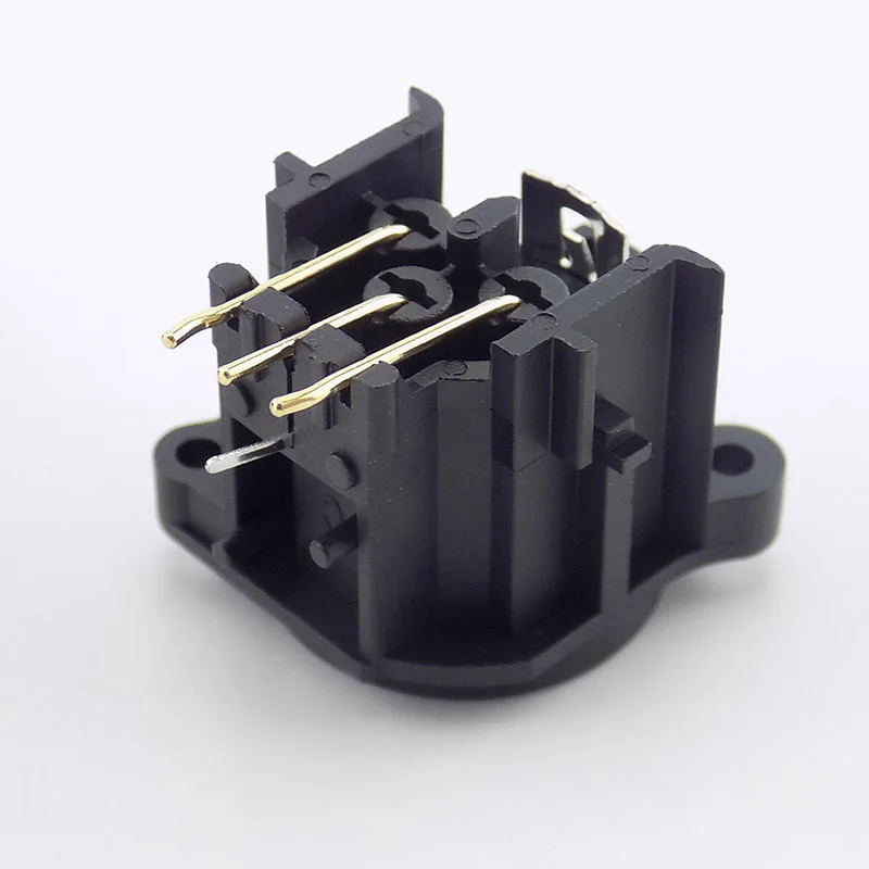 Conector XLR de 3 Pines, Enchufe XLR Macho de 3 Pines, Montaje en Panel, Forma Redonda, Adaptador de Conector XLR