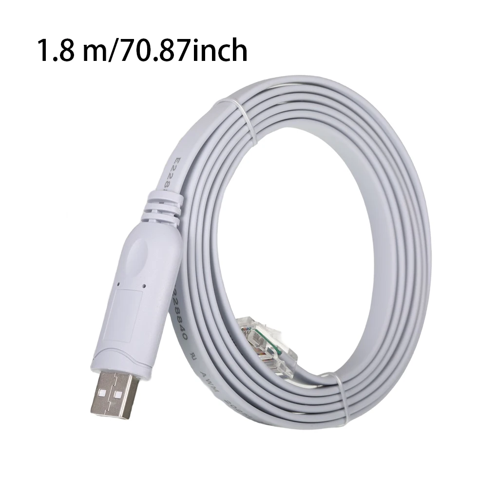 1.8M USB To RJ45 For Cisco USB Console Cable CONSOLE Debug Line A7H5 For Cisco H3C HP Arba 9306 Huawei Router Rollover Console