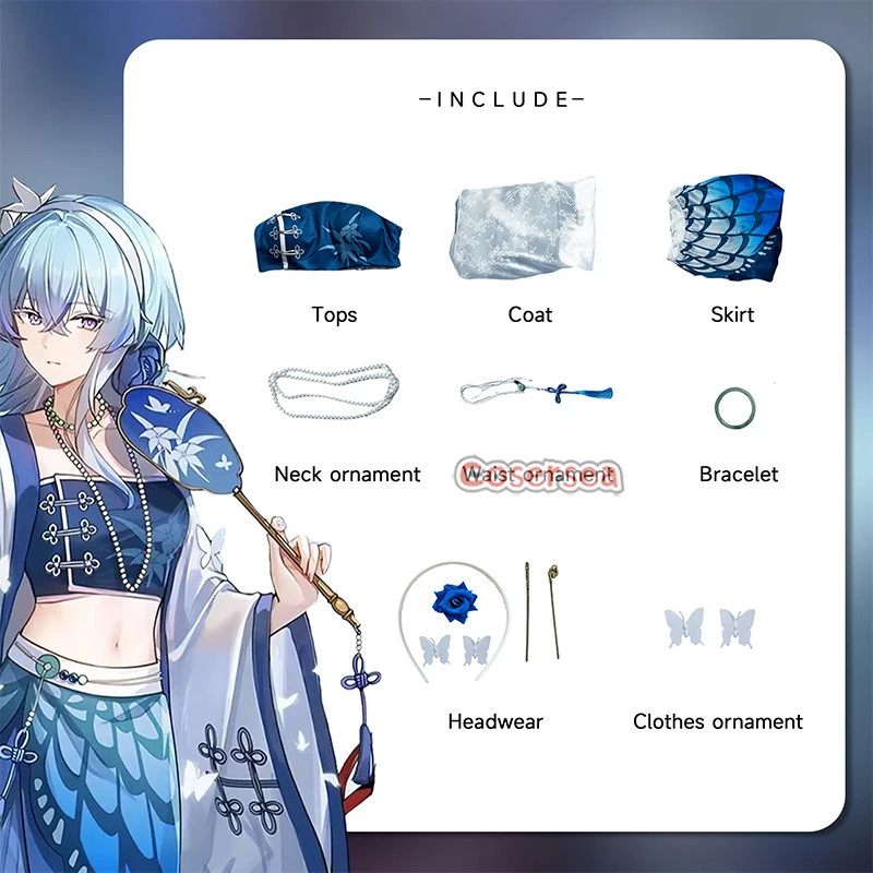 Cosersea o shorekeeper cosplay traje wuthering waves west lake o shorekeeper halloween feminino vestido uniforme roupa conjunto completo