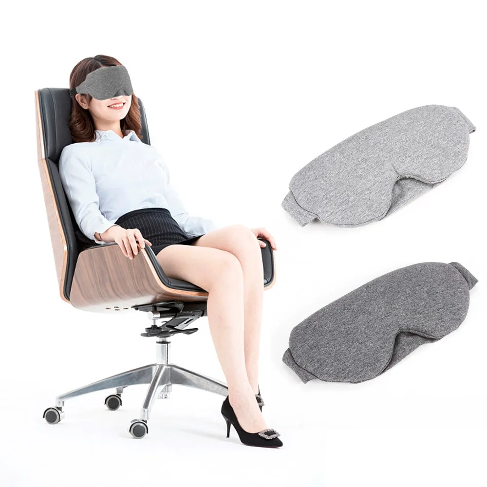 

Прочная хлопковая маска для сна, мягкая текстура, без давления, регулируемый ремешок, светонепроницаемая маска для глаз, для длительных полетов