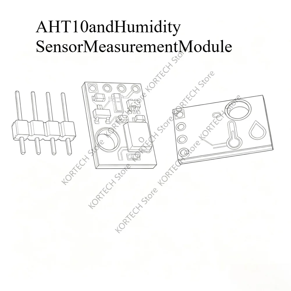 5PCS/Lot Original and brand new  AHT10 and Humidity Sensor Measurement Module I2C Communication Can Replace SHT20