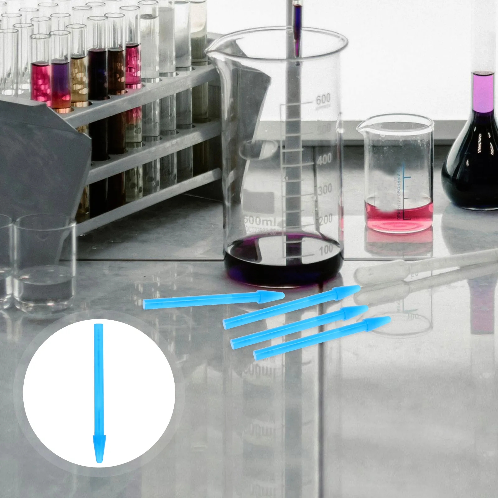 

100Pcs 1.5ml Microcentrifuge Tube Rods Plastic Pestles Clear Graduated Tissue Homogenization Lab Grinding Tools