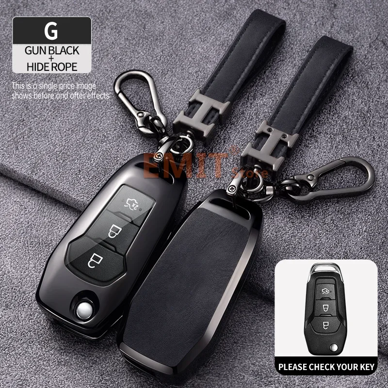 Key Case Full Cover for Ford F-150 F-250 F-350 Fusion Edge Explorer Ranger KA Fiesta Mondeo Remote Shell Keychain Accessories