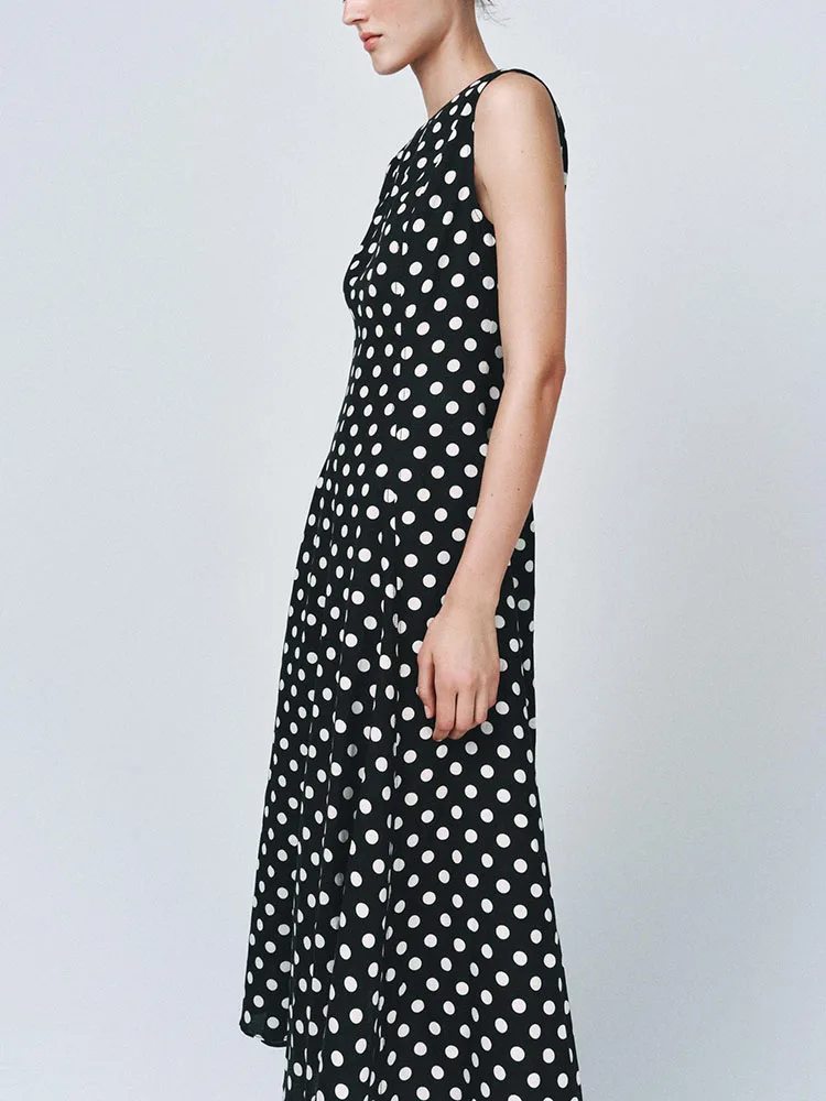 ฤดูร้อนใหม่ Faion Polka Dot SLIM FIT รอบ Ne Svel Dr Ele Quali เสื้อผ้าผู้หญิง Tang ชุด STAGE เครื่องแต่งกาย